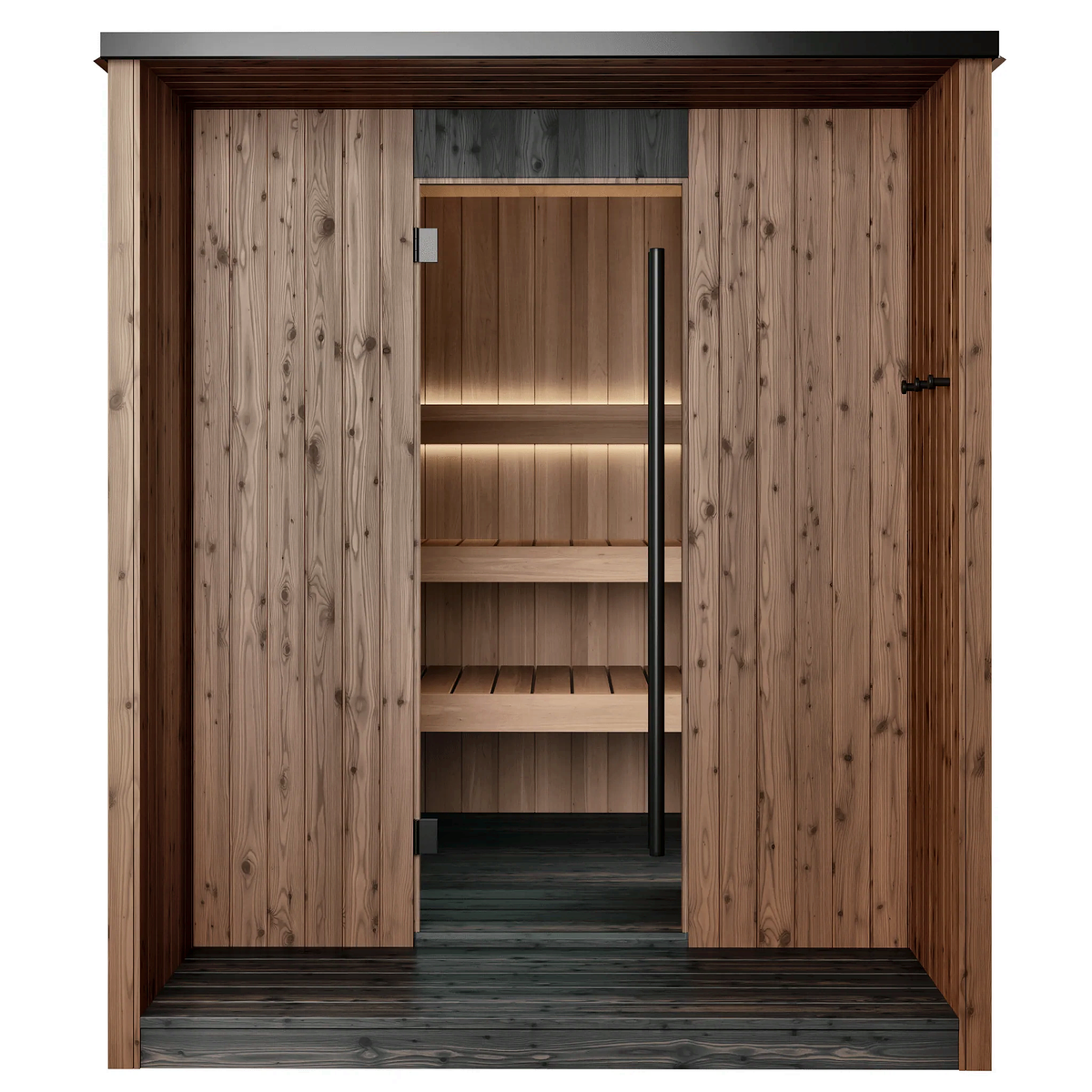 3–4 Person Modern CLT Outdoor Sauna with 9kW Heater