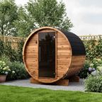 Compact Barrel Sauna by Cartvora — 2 Person Outdoor Sauna