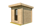 Compact Log-Built Outdoor Sauna Cottage