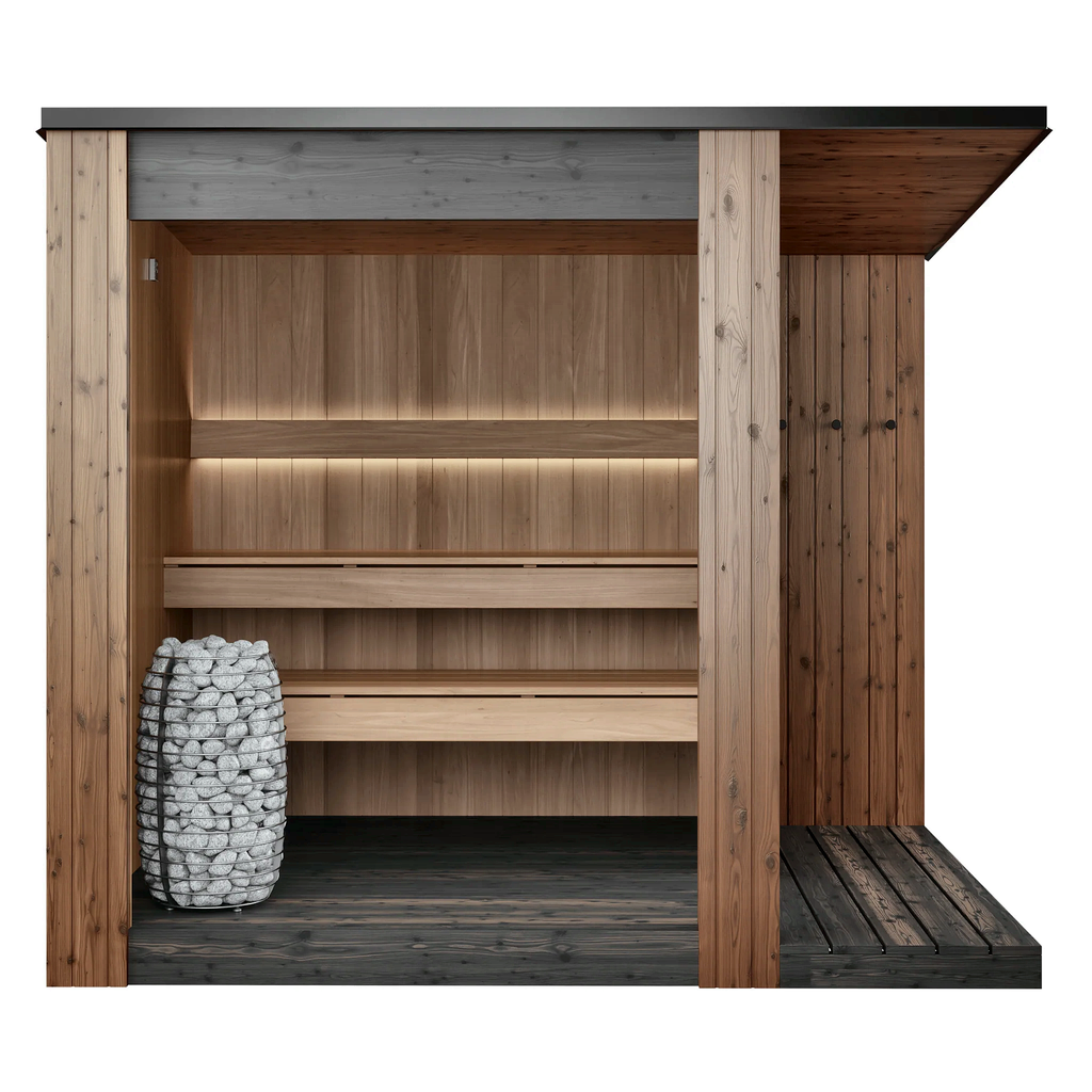 Nordic Outdoor Sauna — 3–4 Person Thermo Pine