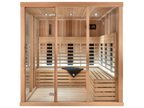 4 Person Indoor Infrared Sauna with  L-shaped Benches