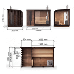Large Outdoor Sauna with Built-In Shower