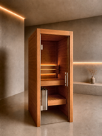 Compact Indoor Traditional Sauna with Thermo Pine Walls