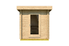 Compact Log-Built Outdoor Sauna Cottage