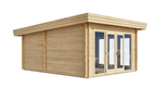 6 Person Outdoor Sauna Cabin with Lounge & Extra Room