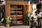 3–4 Person Compact Outdoor Sauna with Panoramic Glazing