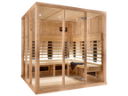 6 Person Square Indoor Infrared Sauna with Parallel Benches
