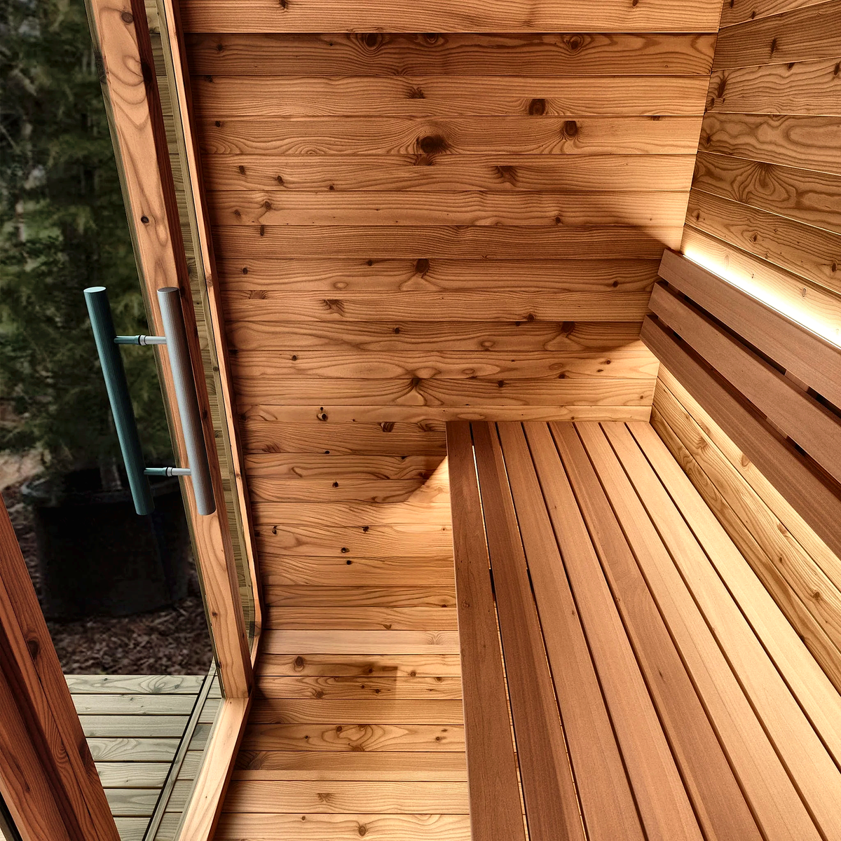 2 Person Indoor Cube Sauna with Thermo Spruce Construction