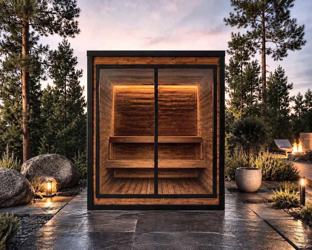 Nordic Outdoor Sauna — 4 Person Thermo Pine