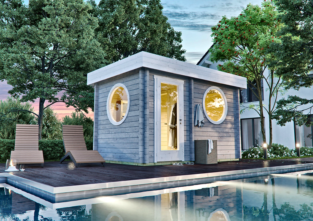 Nordic Style Outdoor Sauna House for Families & Groups