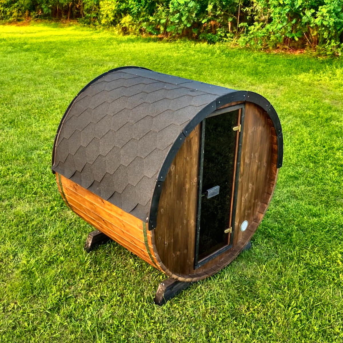 2–3 Person Thermowood Barrel Sauna with Custom Heating Options
