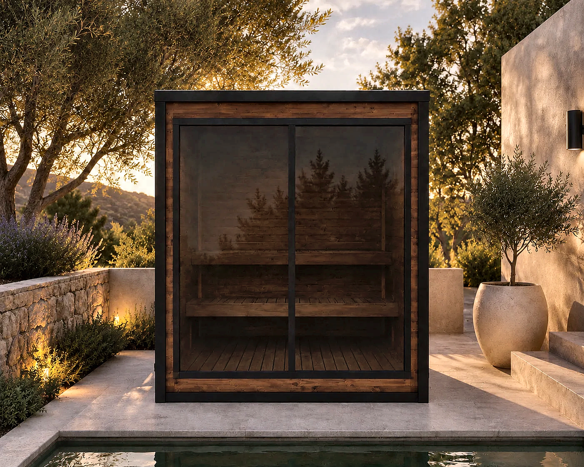 Nordic Outdoor Sauna — 4 Person Thermo Pine