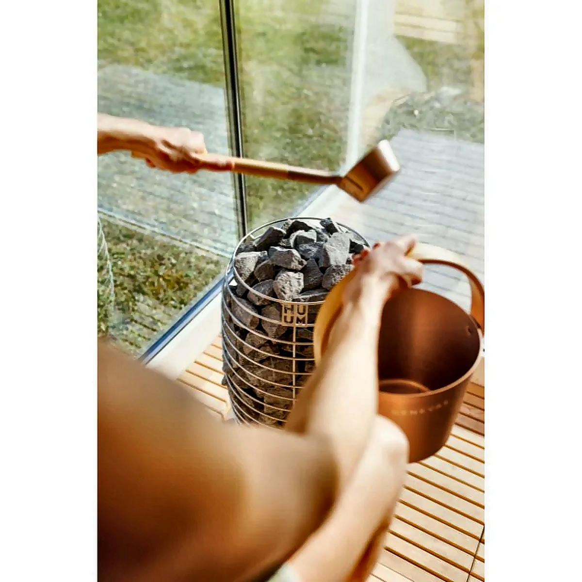 5 Person Outdoor Sauna with Shower
