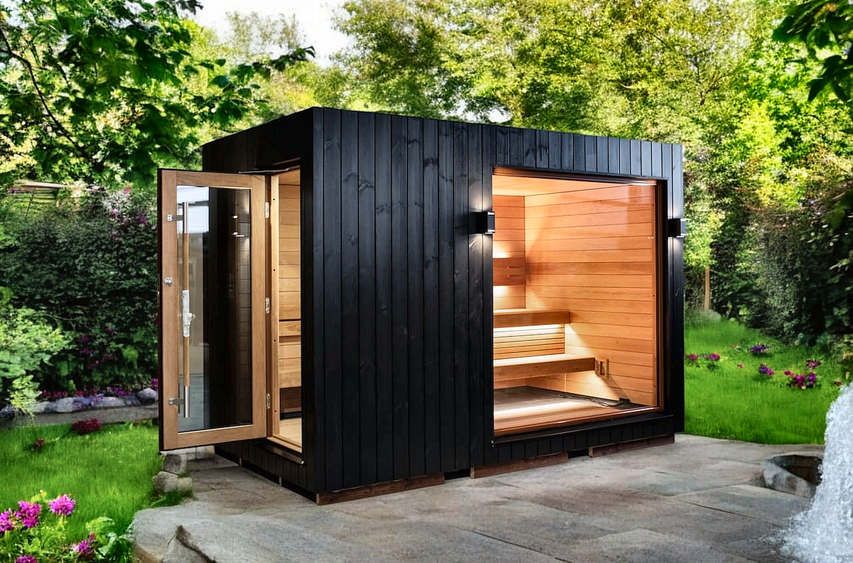 5 Person Outdoor Sauna with Changing Room
