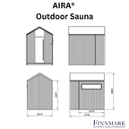 4–6 Person Nordic Outdoor Sauna with Opposing Benches