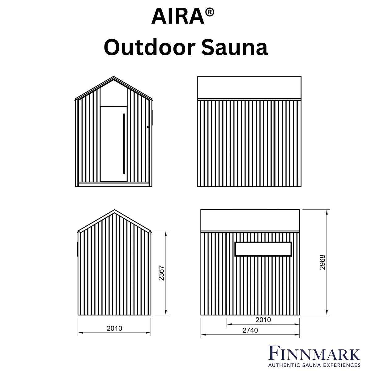 4–6 Person Nordic Outdoor Sauna with Opposing Benches