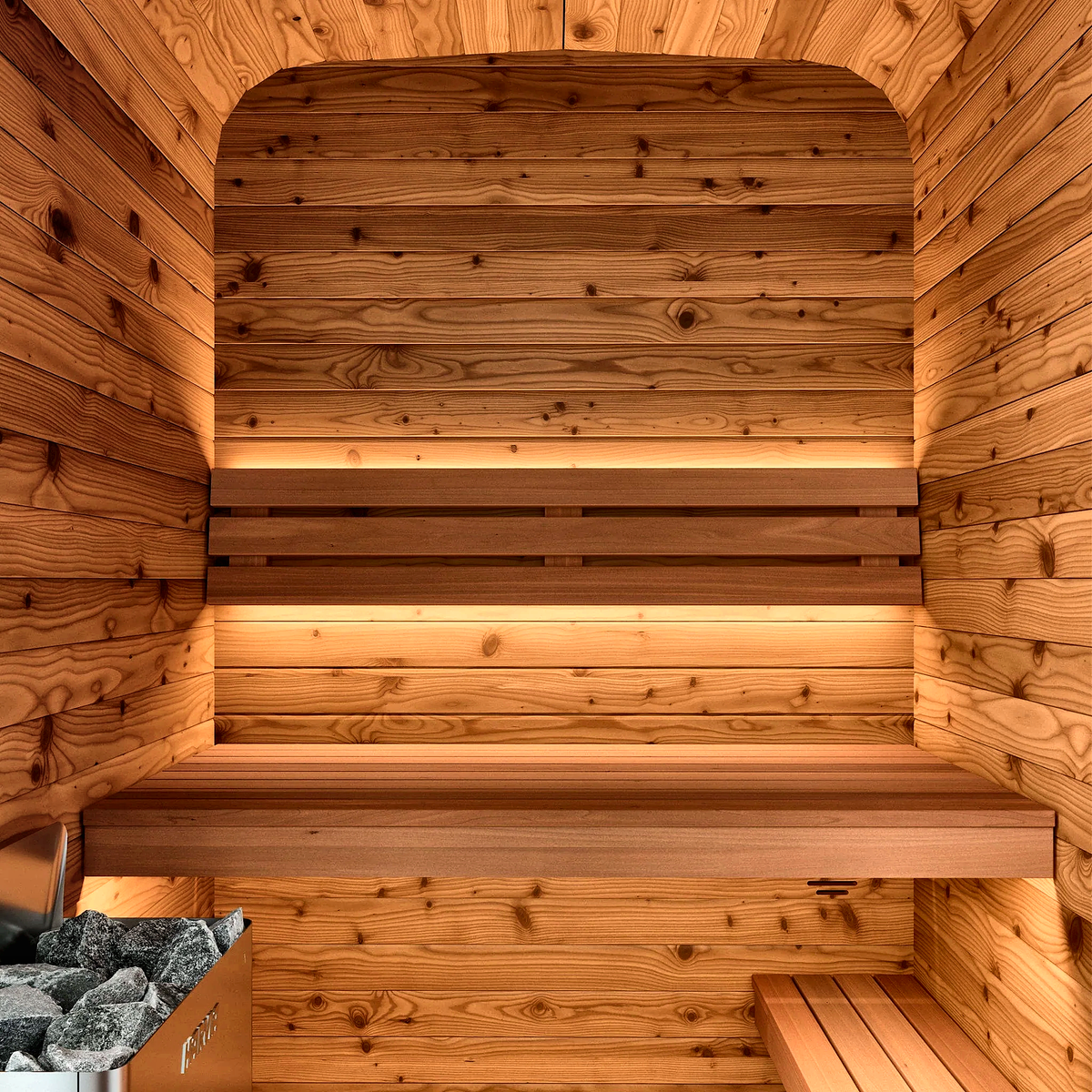 2 Person Indoor Cube Sauna with Thermo Spruce Construction