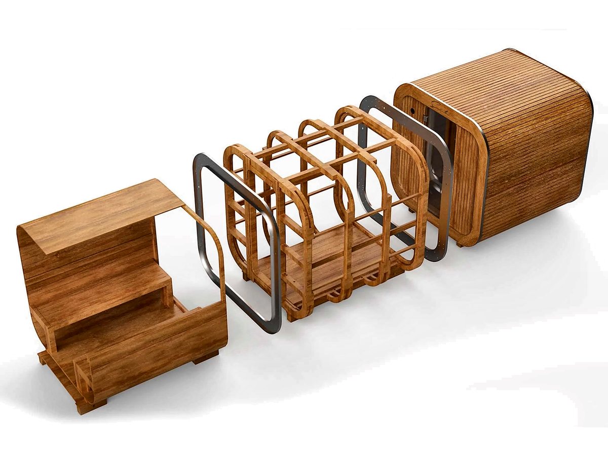 4–6 Person Outdoor Sauna with Changing Room