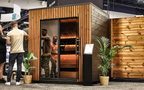 3–4 Person Compact Outdoor Sauna with Panoramic Glazing