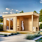 3–4 Person Nordic Sauna Room with Terrace