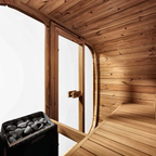 Compact Nordic Outdoor Sauna with Glass Front
