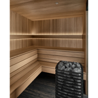 5–6 Person Modern CLT Outdoor Sauna with L-Shaped Benches