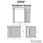 Nordic Outdoor Sauna — 3–4 Person Thermo Pine