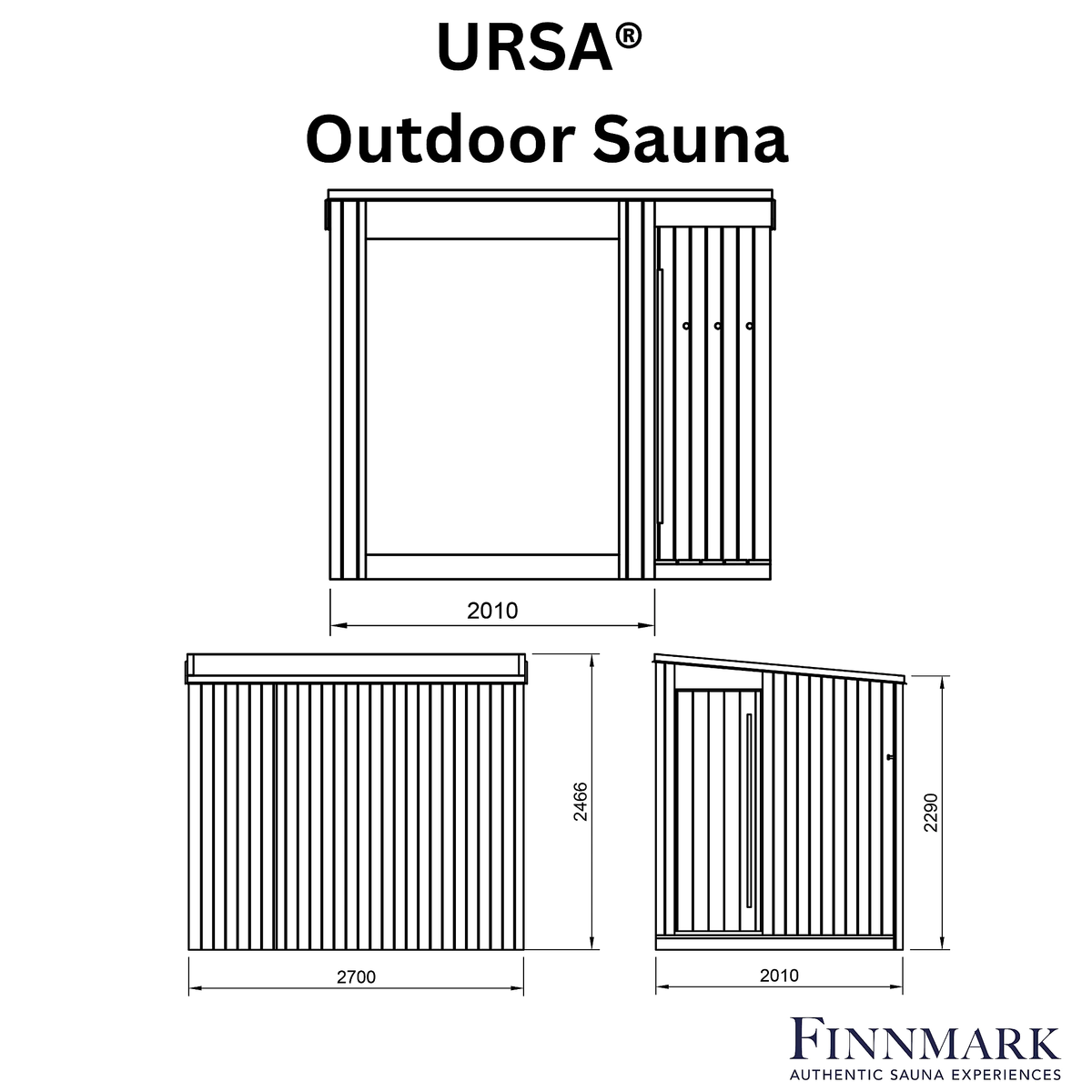 Nordic Outdoor Sauna — 3–4 Person Thermo Pine