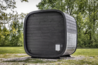 4 Person Black Cube Outdoor Sauna with Wi-Fi Heater Control