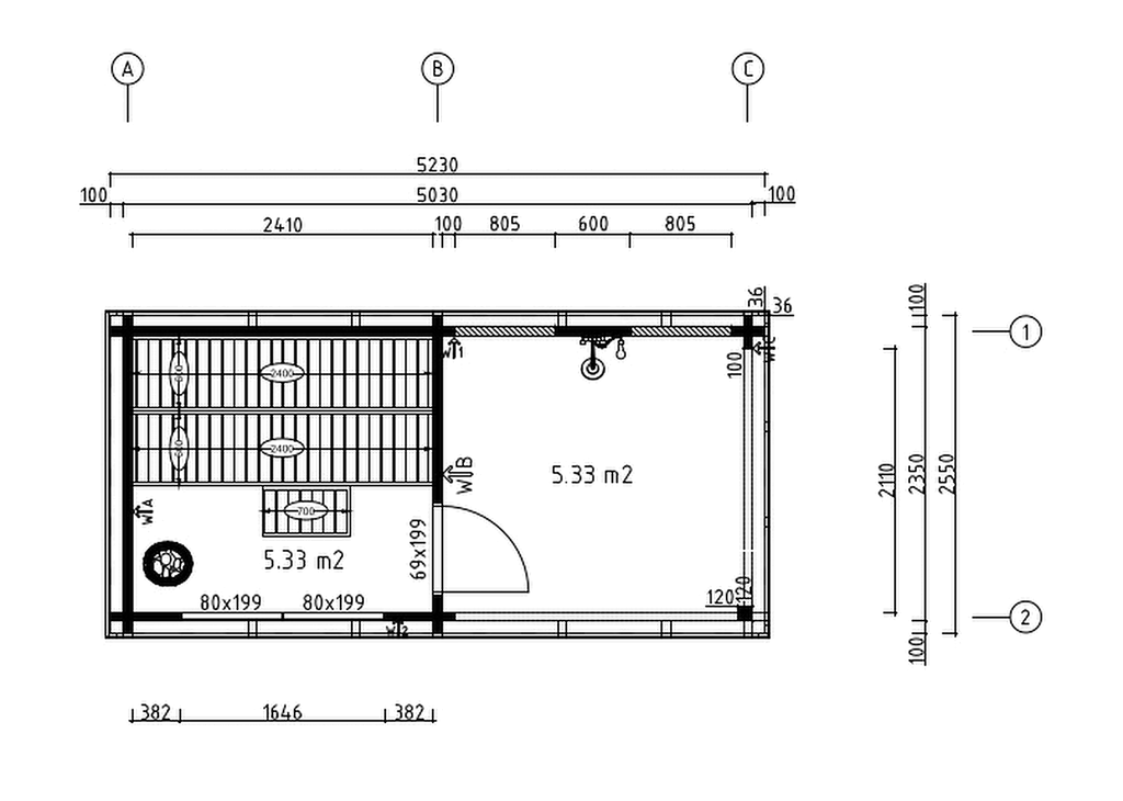 3–4 Person Nordic Sauna Room with Terrace