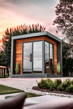4 Person Premium Corner Outdoor Sauna with Thermo Wood