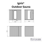 3–4 Person Modern CLT Outdoor Sauna with 9kW Heater