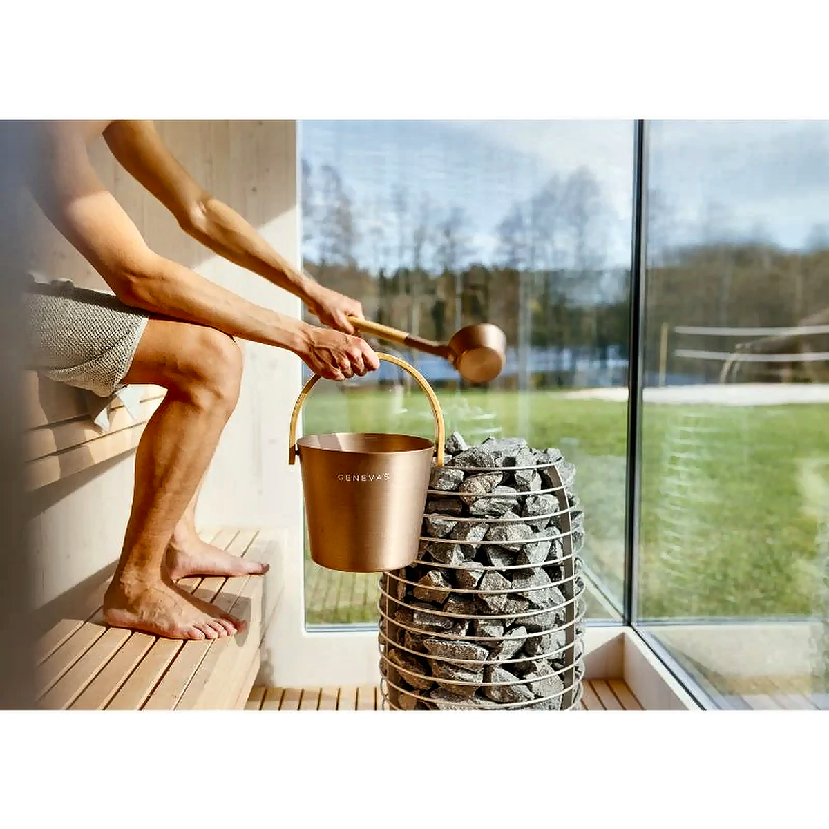 5 Person Outdoor Sauna with Shower