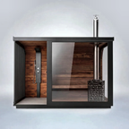 Large Outdoor Sauna with Built-In Shower