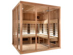 6 Person Square Indoor Infrared Sauna with Parallel Benches