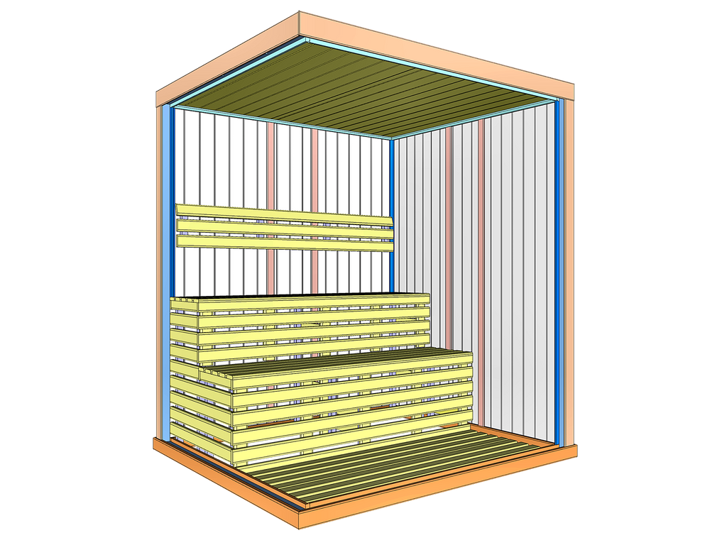 4 Person Square Indoor Traditional Finnish Sauna