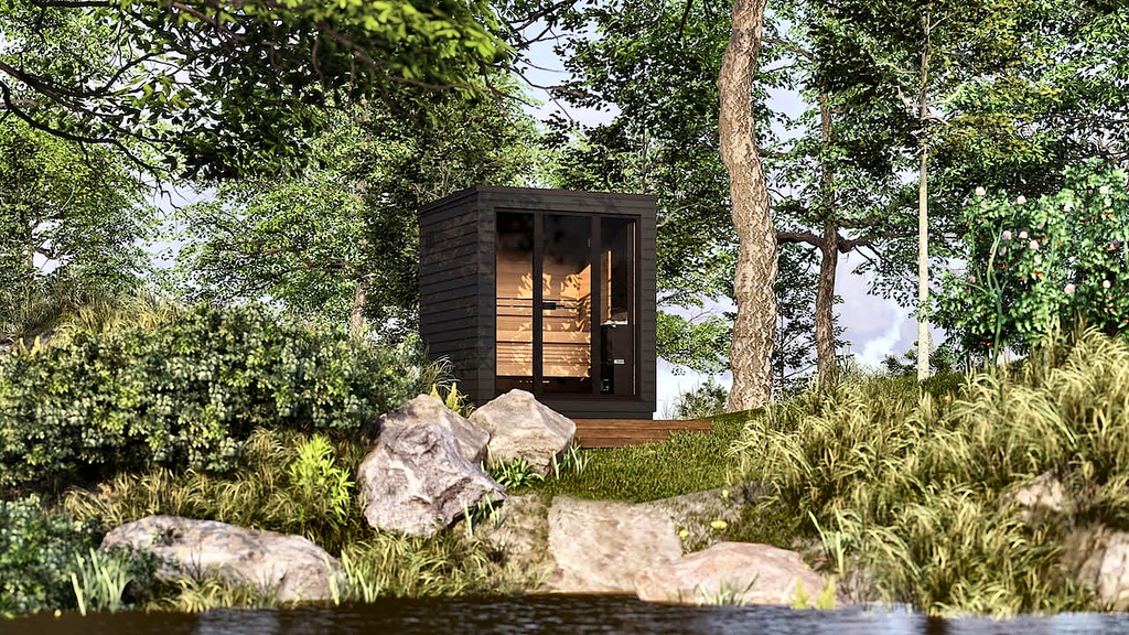3 Person Compact Thermowood Outdoor Sauna