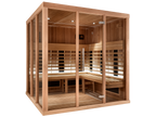 6 Person Square Indoor Infrared Sauna with Parallel Benches