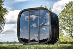 4 Person Black Cube Outdoor Sauna with Wi-Fi Heater Control