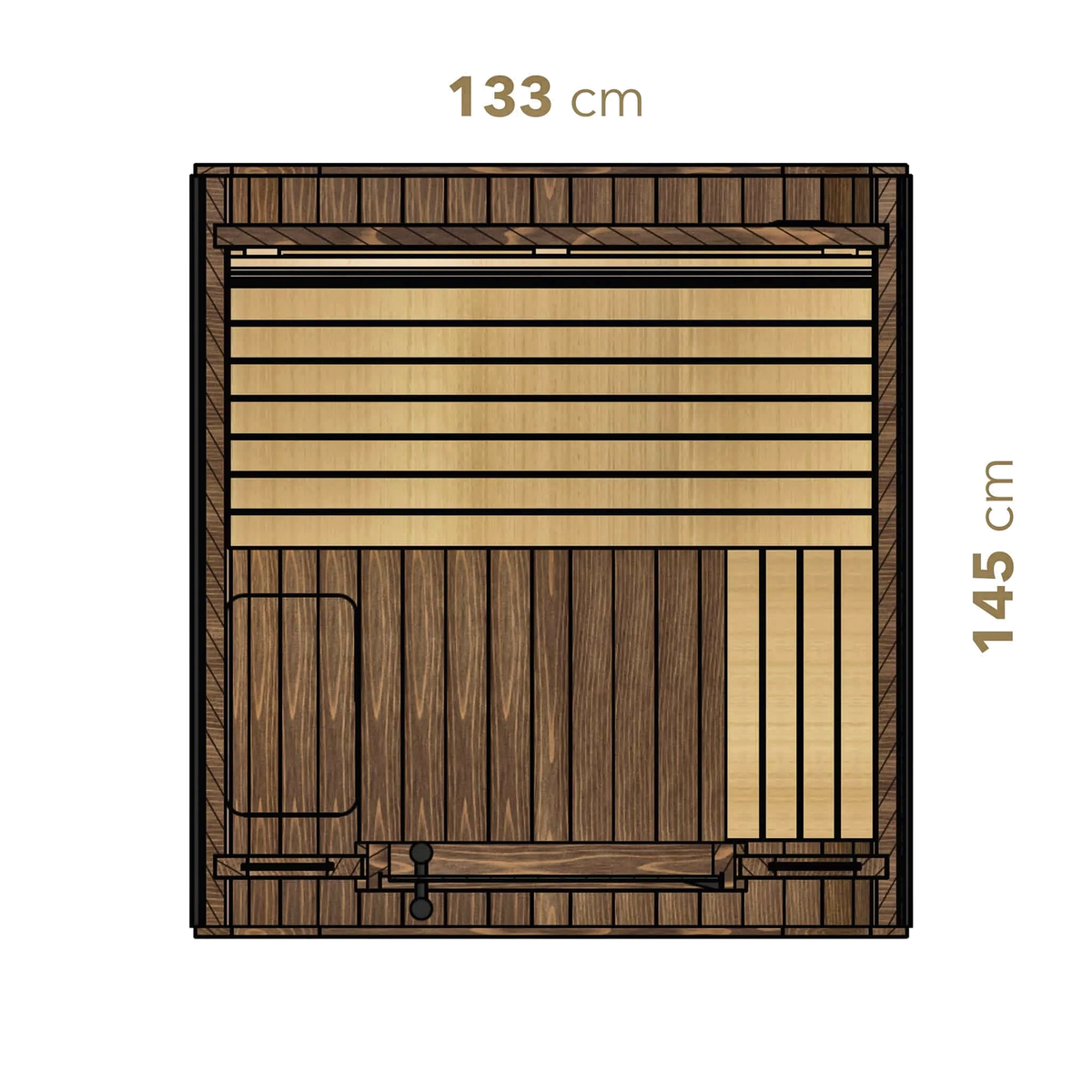 2 Person Indoor Cube Sauna with Thermo Spruce Construction