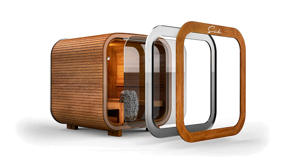 4–6 Person Outdoor Sauna with Changing Room