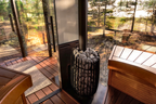 7 Person Panoramic Outdoor Sauna with Changing Room
