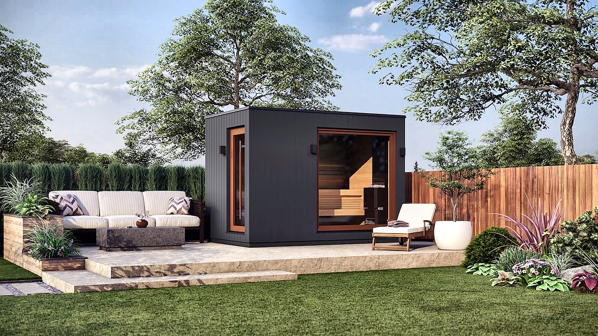 5 Person Outdoor Sauna with Changing Room