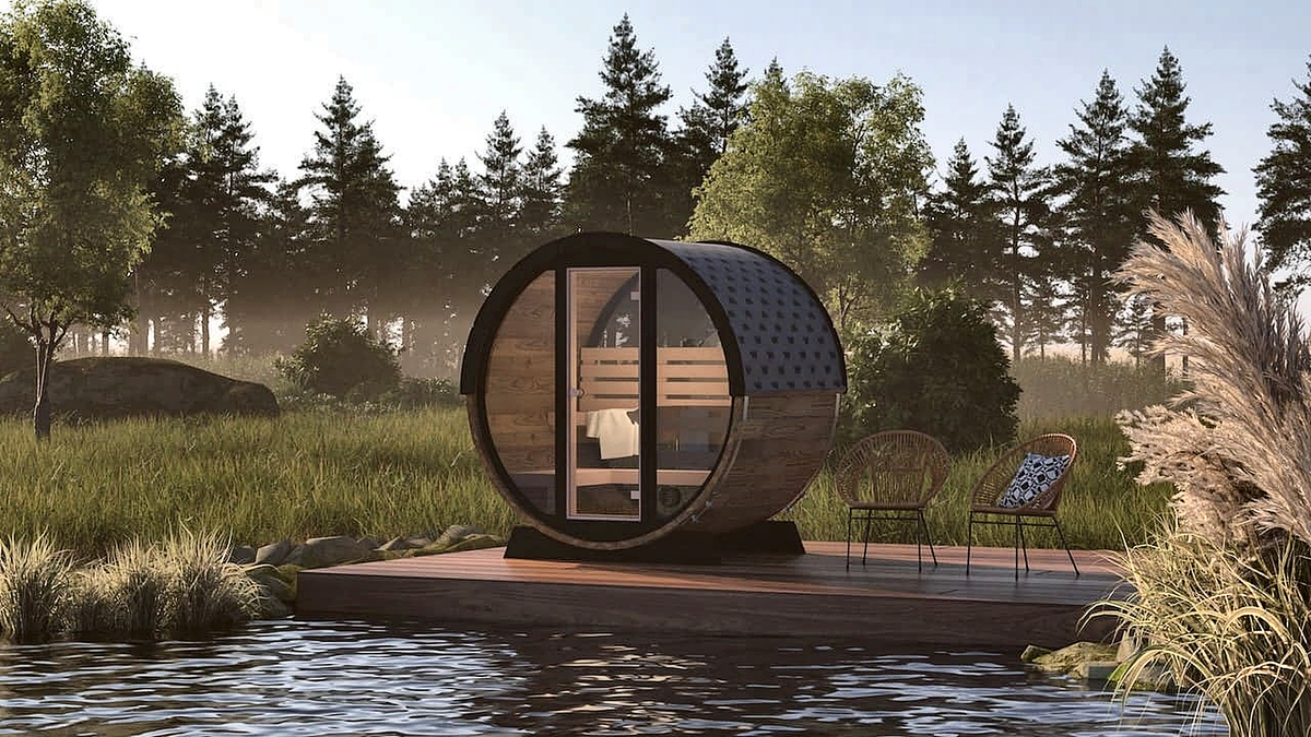 2–3 Person Thermowood Barrel Sauna with Custom Heating Options