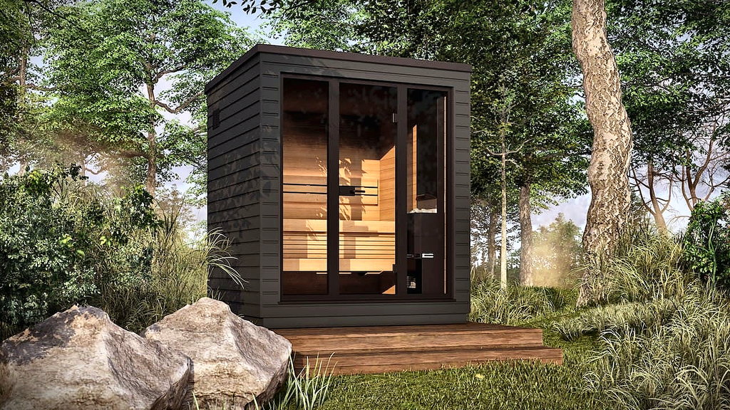 3 Person Compact Thermowood Outdoor Sauna