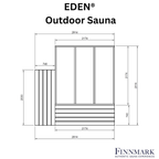 5–6 Person Modern CLT Outdoor Sauna with L-Shaped Benches