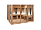 6 Person Square Indoor Infrared Sauna with Parallel Benches