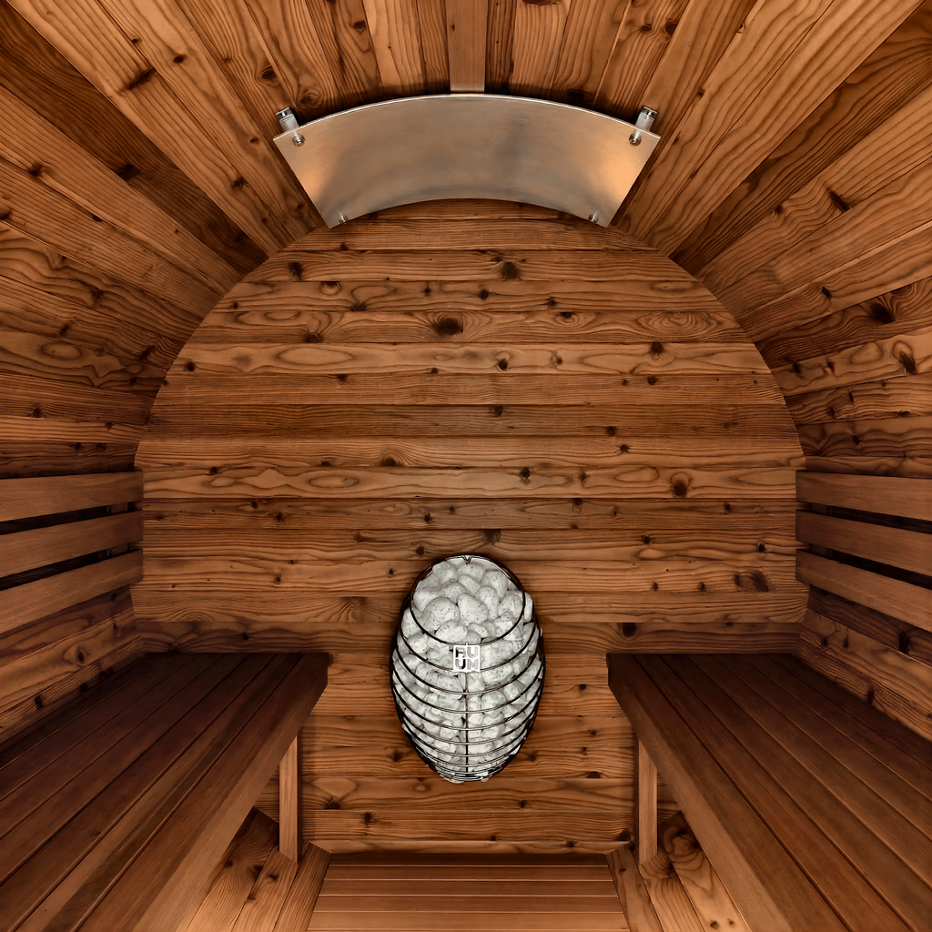 Compact Barrel Sauna by Cartvora — 2 Person Outdoor Sauna