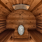 Compact Barrel Sauna by Cartvora — 2 Person Outdoor Sauna