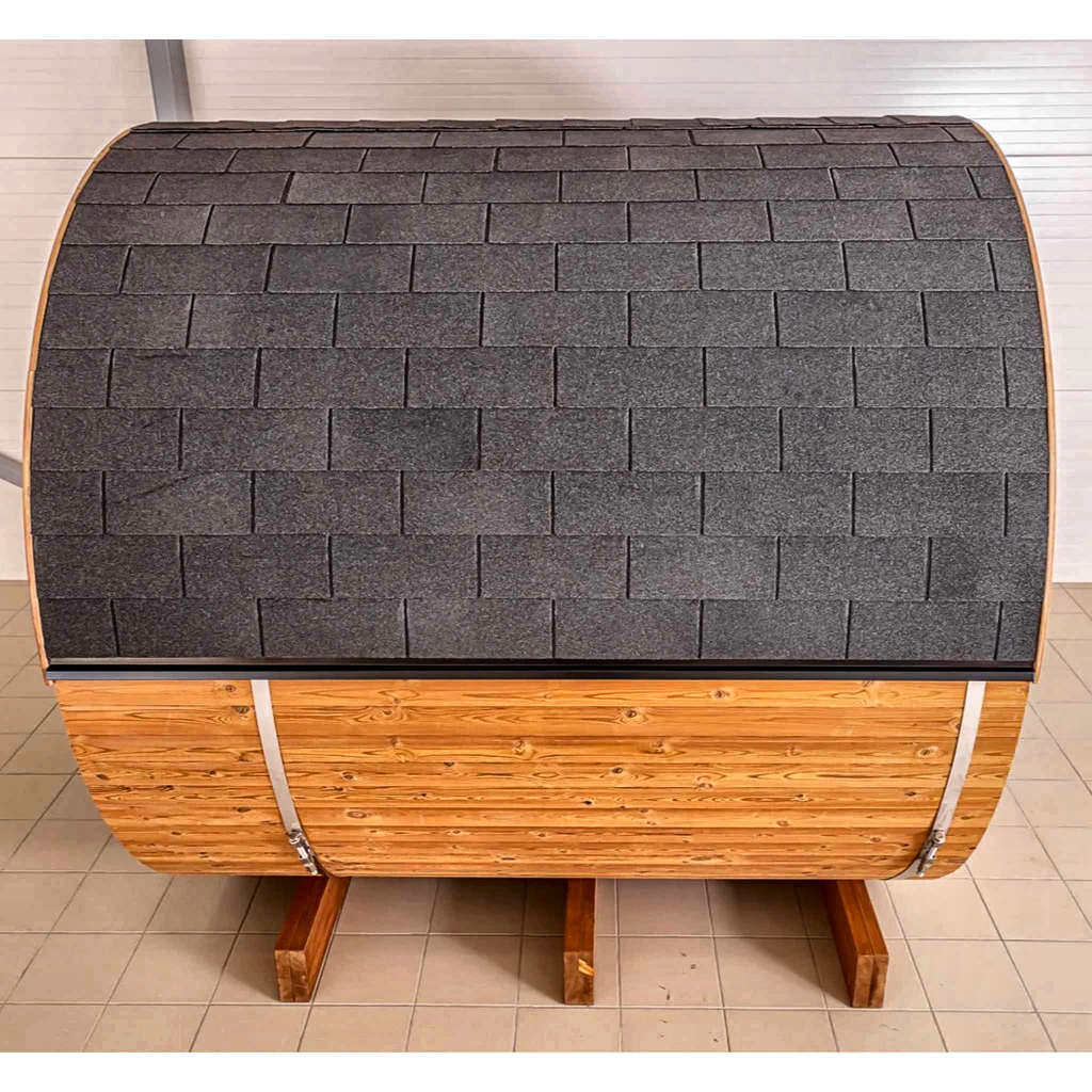 2–4 Person Compact Thermowood Barrel Sauna with Window